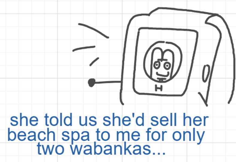 A panel from I've Been Everywhere, Man, episode nine of the Board Boards object show by Furretwalk/WalkingFurret.